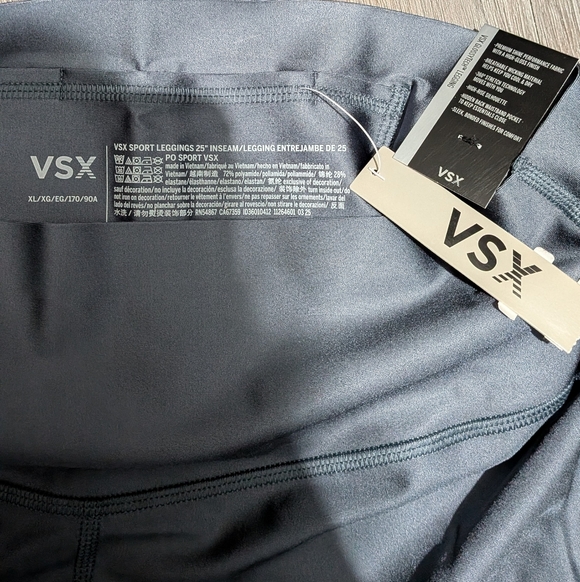 Victoria's Secret Glossy Tech Liquid Shine Leggings Sz XL NWT Dark Steel - Picture 6 of 7